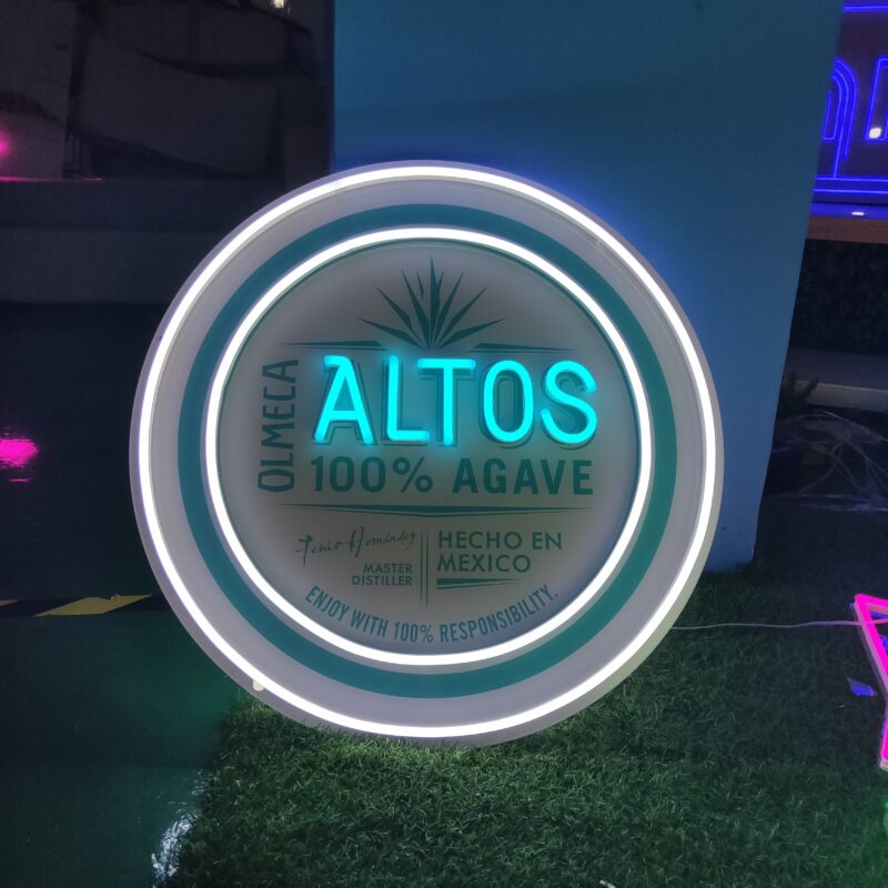 Contoh neon sign Olmeca Altos